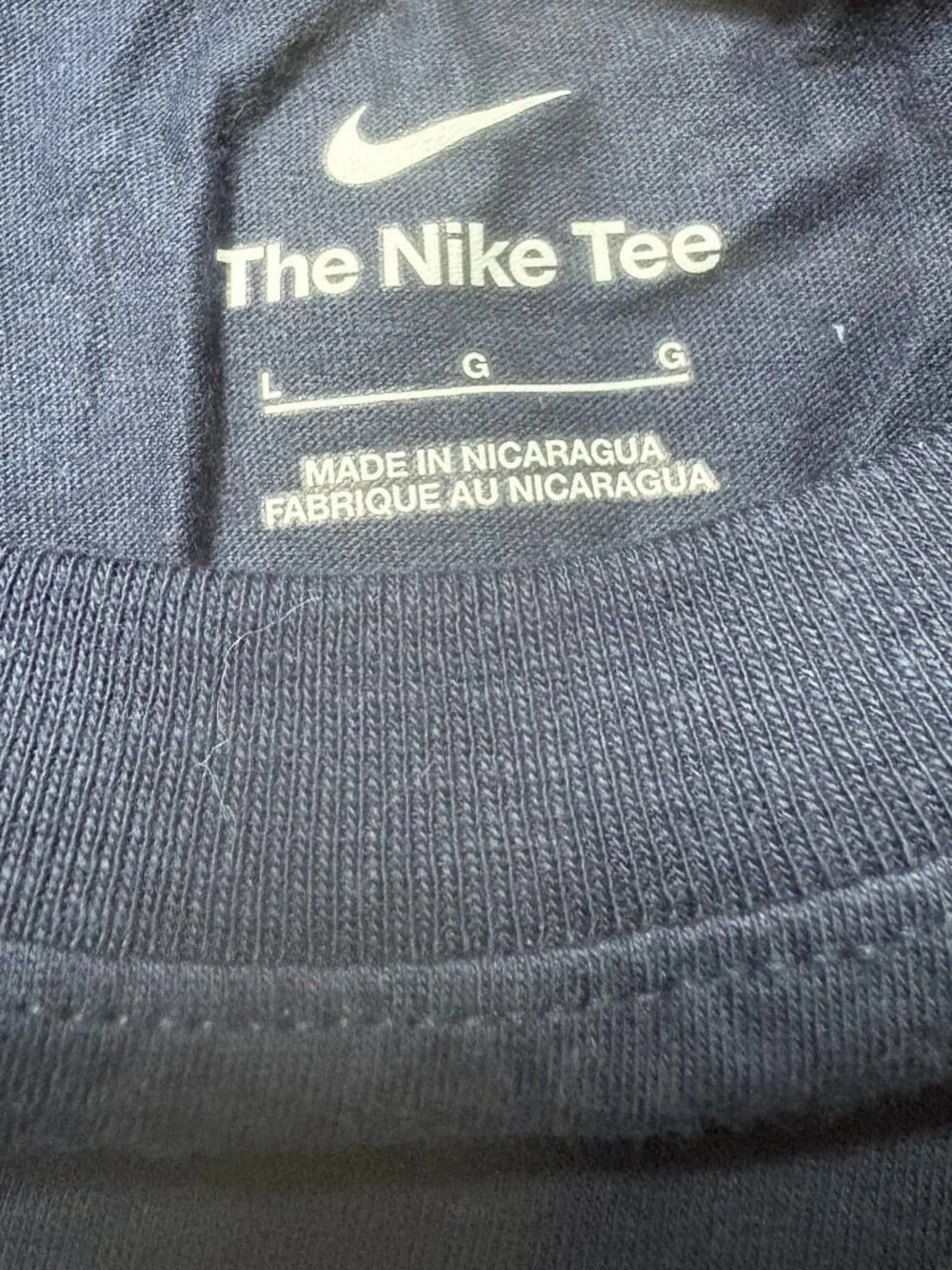 Nike Georgetown Baseball Short Sleeve Crewneck Tee Shirt Navy Large